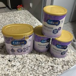 3x 12.4 oz And 1x 20 Oz Enfamil Gentle Lease (0-12 MONTH)
