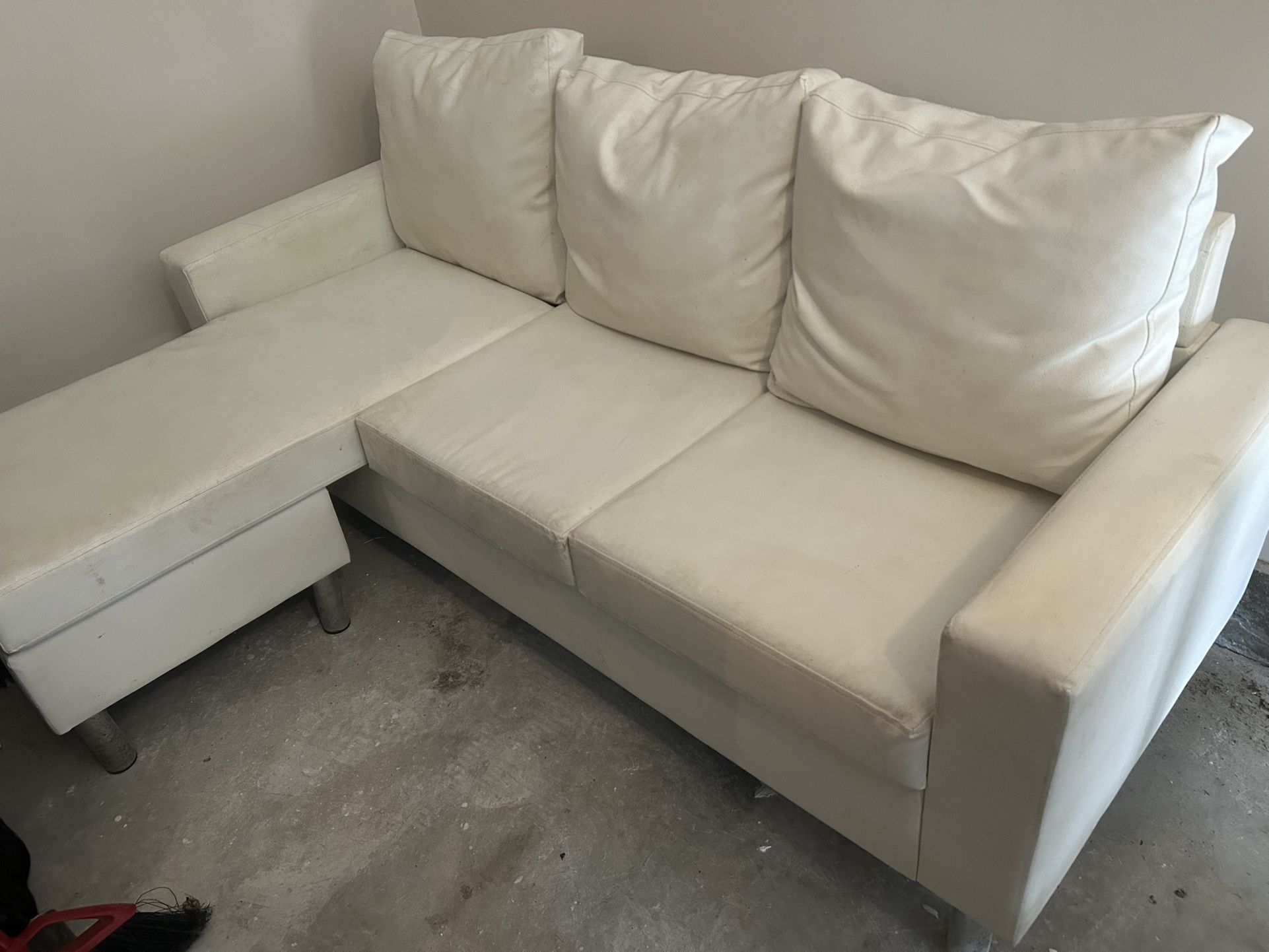Faux Leather Couch