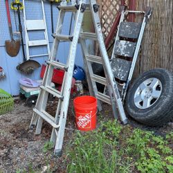 A Bundle Of Three Ladders And One For Free