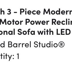 Sectional reclining sofa