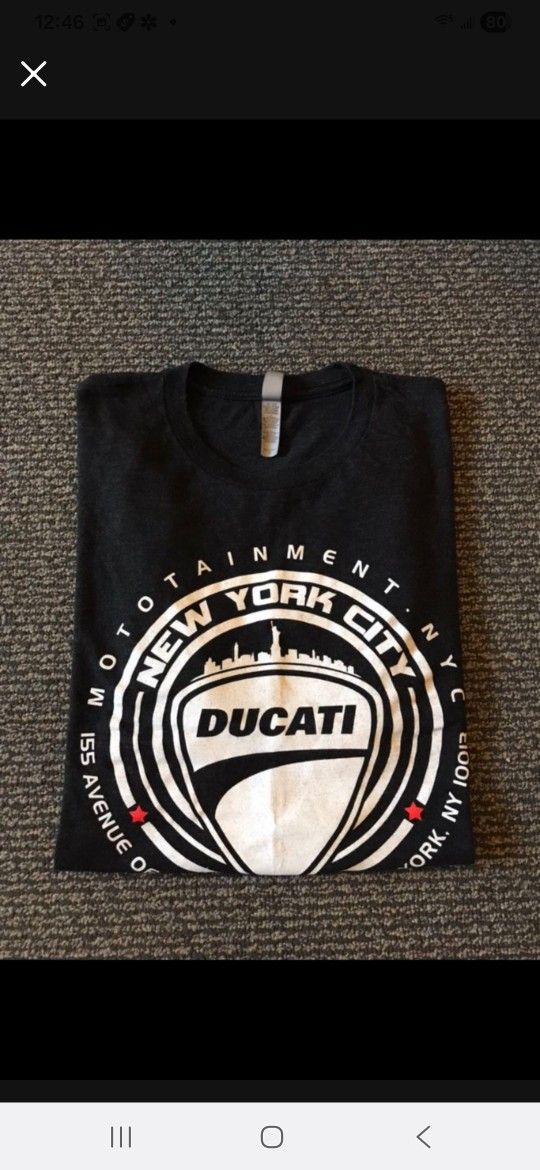 NEW Ducati Italy New York Special Edition Motorcycle Sports Soft Cotton Tee T-shirt
