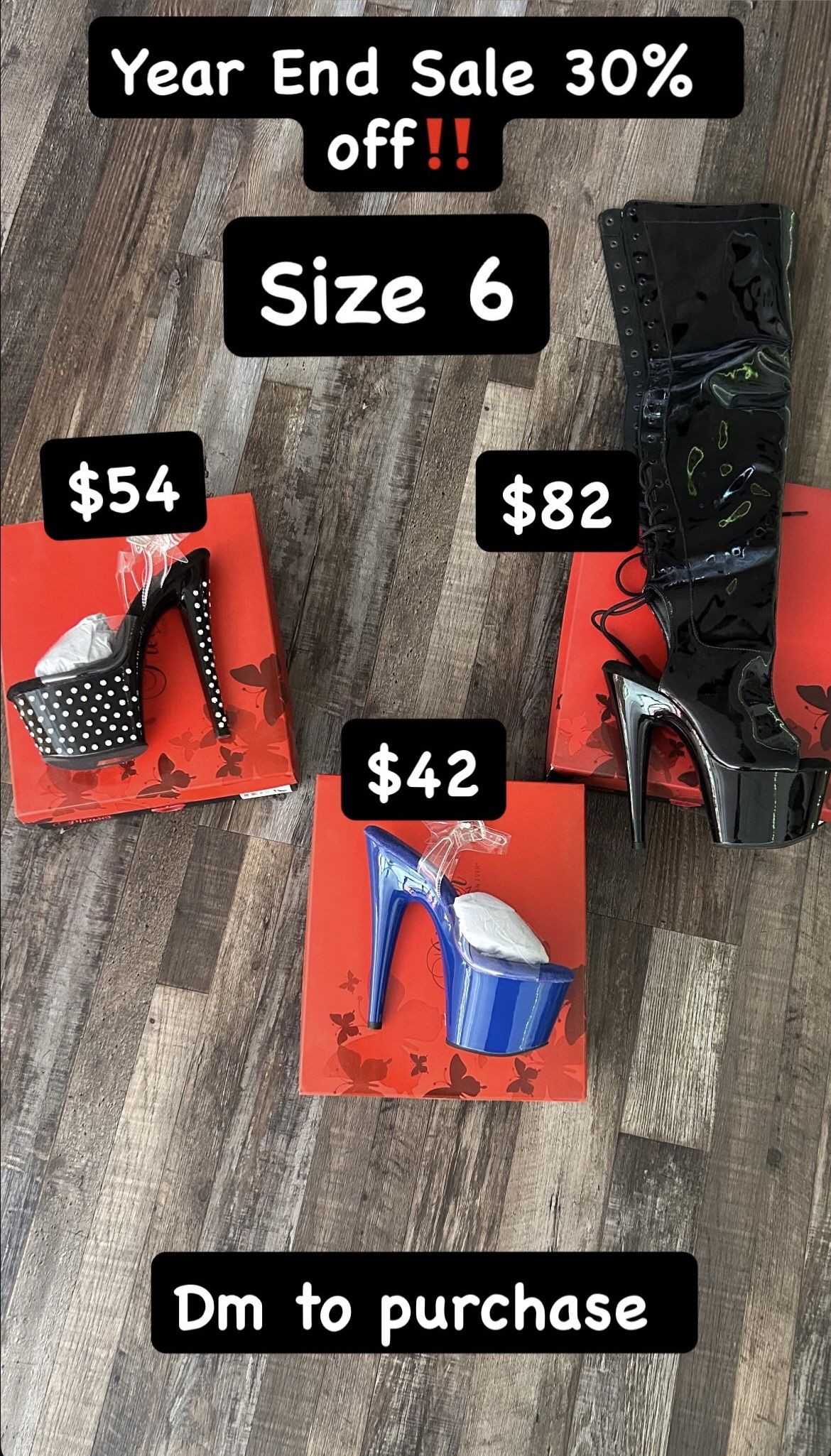 Size 6 Pleaser Shoes: Stripper Pole Dance Heels & Boots