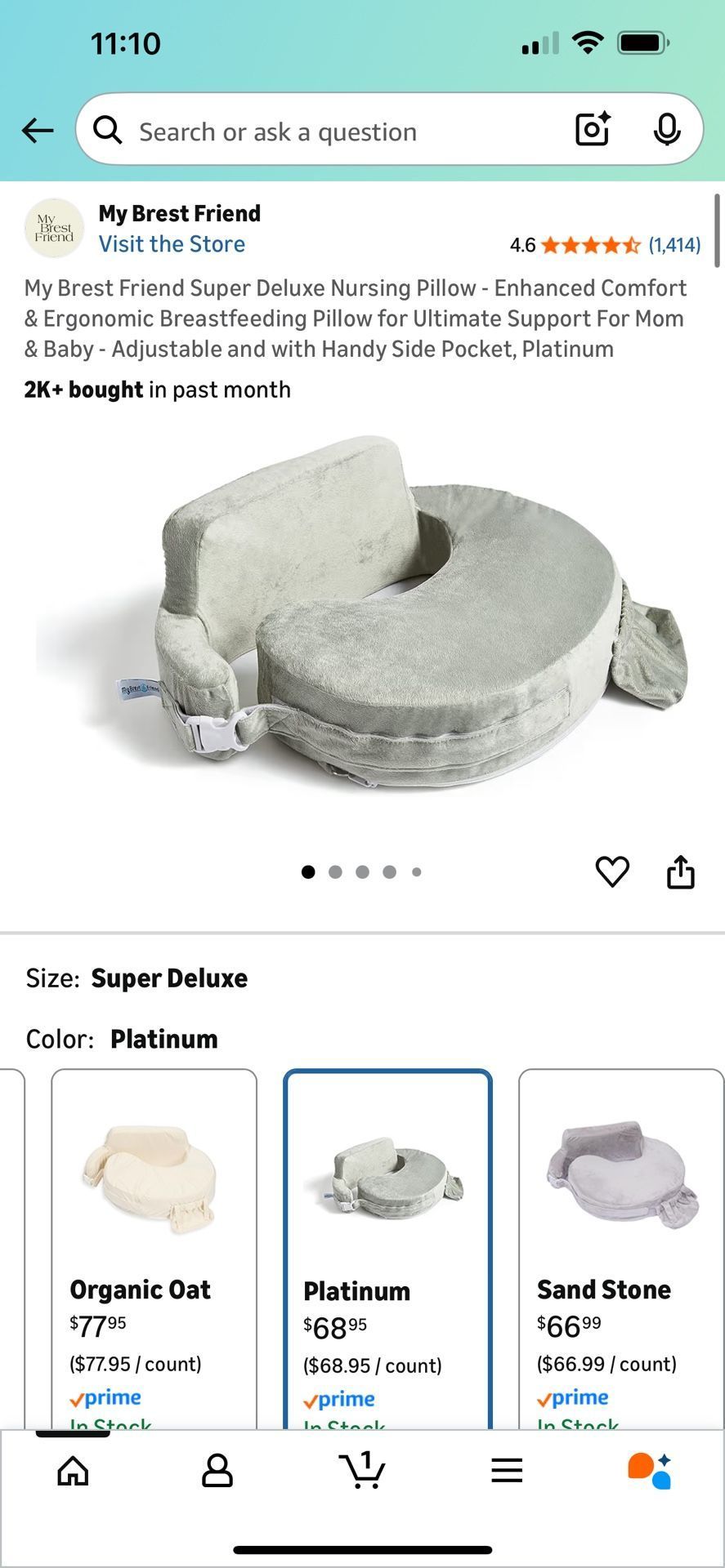 My Brest Friend Super Deluxe Nursing Pillow