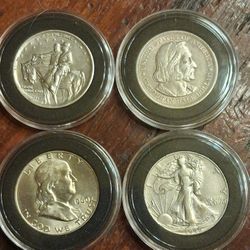 Old US Silver Half Dollar Coins