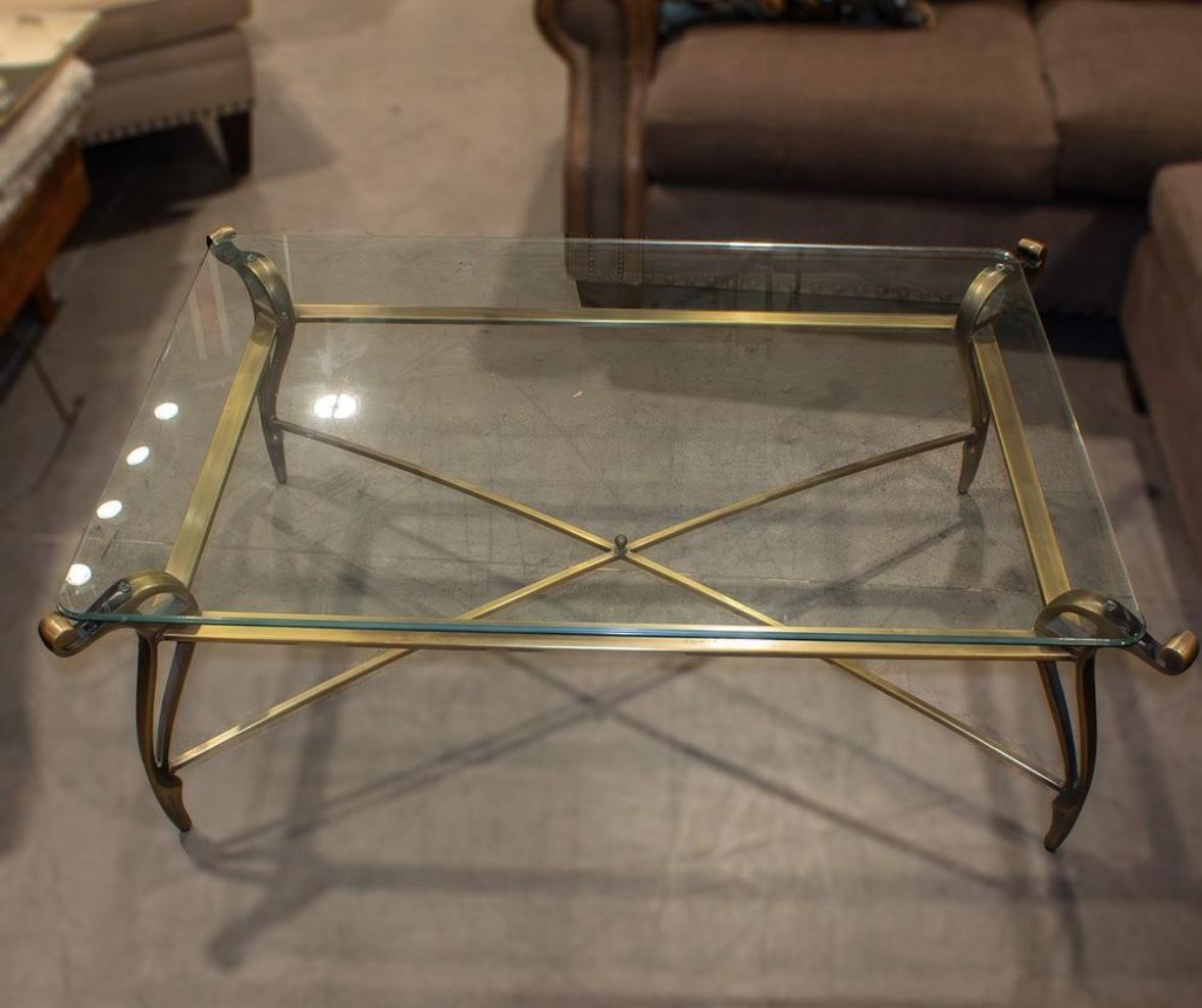 Glass And Metal Table 
