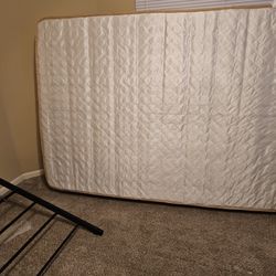  are u interested:

5 months old Full size bed
bed and  5 month old Full size Mattress 