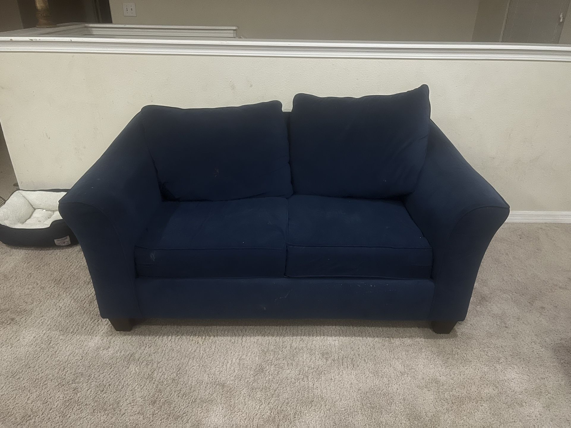 Velvet 3pc Sofa Set. (BLUE)