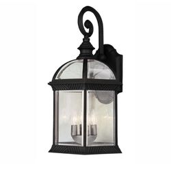 Bel Air Lighting Wentworth 3-Light Black Outdoor Wall Light Fixture with Clear Glass $47  Luke’s liquidations warehouse Address:  2434 north Forsyth r