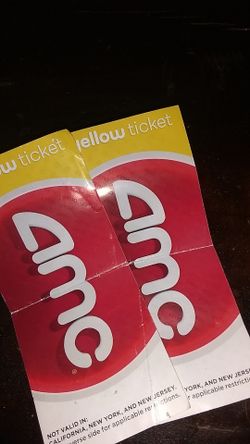 2 AMC yellow tickets