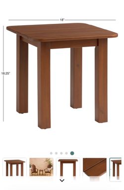 New - Adirondack Side Table – Natural Wood