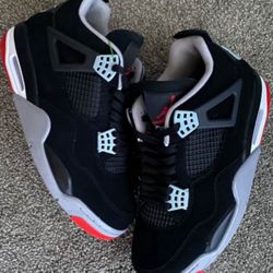 (Jordan 4s)- Air Jordan 4 Retro Bred
