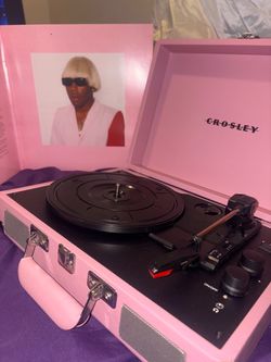 Tyler The Creator Vinyl Album with Pink Crosley Record Player