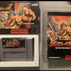 Breath of Fire SNES Super Nintendo CIB Video Game w/ Blister Box Retro