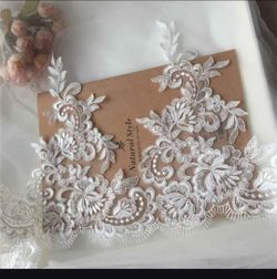 8 yards of bridal lace