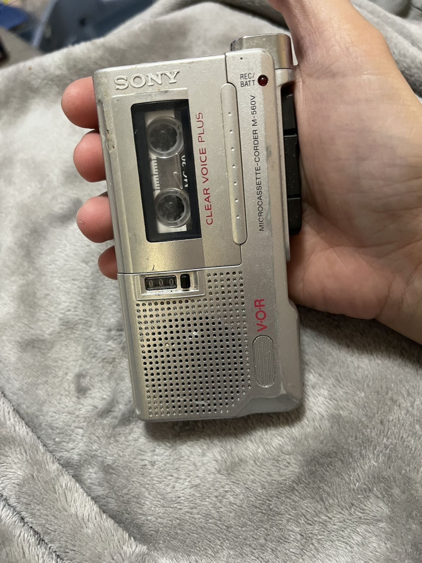 Sony Microcassette Corder M-560V VOR Handheld Voice Recorder Tested & Working