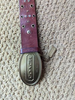 Coach Buckle Belt Leather