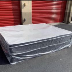 Queen Mattress Set PillowTop – Brand New –  Same Day Delivery Available 🚚