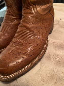 Lucchese Full Quill Ostrich Cowboy Boots – Men’s 12 D