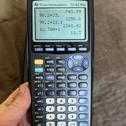 Texas Instruments TI-83 Plus Graphing Calculator & Cover Good Screen - Tested Working  Two available $25 each. TI83+