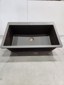Granite Kitchen Sink – Chocolate Finish – Single Tub Undermount 