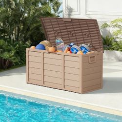 Large Outdoor Plastic Deck Storage Box caja de exteriores caja de almacenamiento 75 gallones patio outdoor deck box patio storage bin 🆕