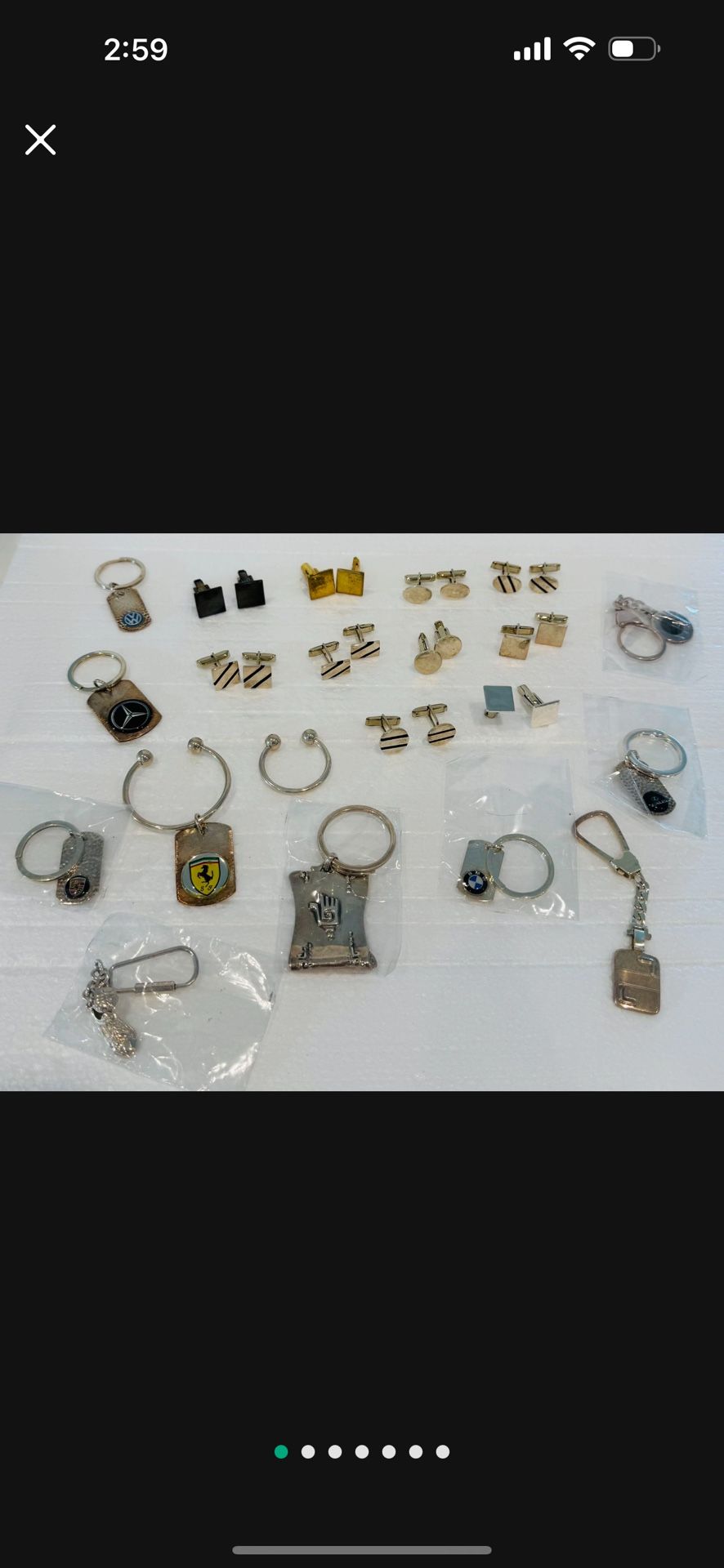 Silver 925 Keychain and Cufflinks