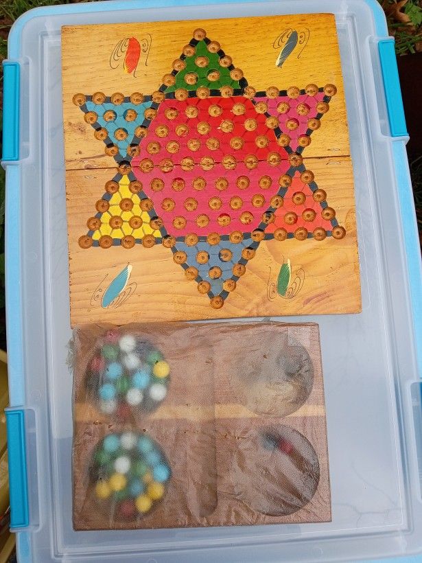 Vintage Antique Marble Game