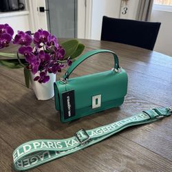 Karl Laggerfield Green Purse 
