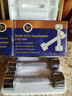 2XS Sports 3 lb. Chrome Dumbbells Pair