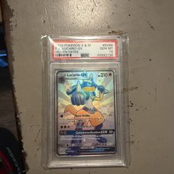 2019 POKEMON SUN & MOON HIDDEN FATES Full Art / Lucario Gx
