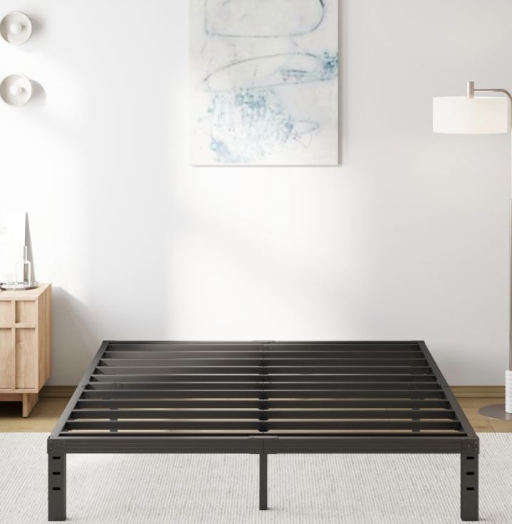 COMASACH Full Size Bed Frame 12“ High Heavy Duty Metal Platform Bed Frame,Sturdy Steel Support,No Box Spring Needed,Noise-Free,Easy Assembly