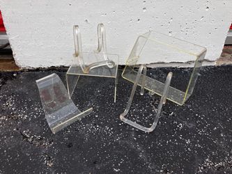 Acrylic shoe and accessory display stands