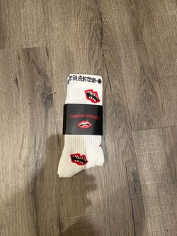 Chrome Hearts White Crew Socks