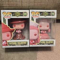 Wicked Elphaba & Glinda Valentine Holding Chocolates Funko Pop Combo Set