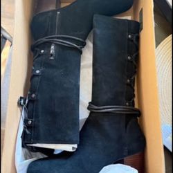 BRAND NEW In Box Sorel Women’s Farah Black Waterproof Suede Boots Size 7.5