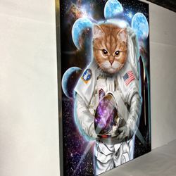 Canvas wall decoration 30”x42”. Brand new we can make it in different sizes, from 4.5”x4.5” to 30”x66”, Wood frame and sprayed with glossy clear coat