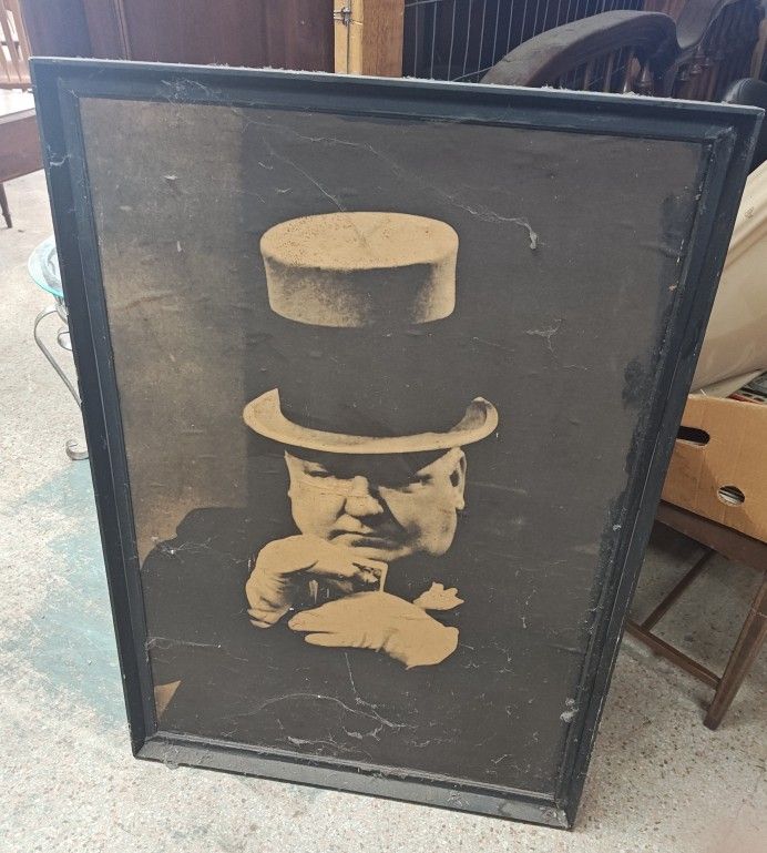 W C Fields Top Hat N Poker Cards 1966 Vintage Framed Classic
