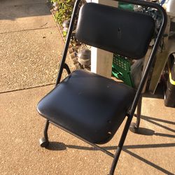 Very Nice Metal And Cushion Fold Up Rollaround Chair Only $15 Firm