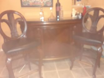 Mahogany Bar and Chairs