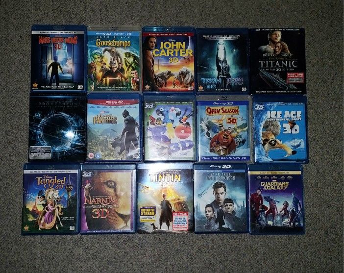 Various Blu-ray 3D