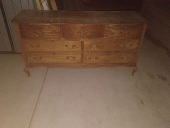 2  peace Vintage dresser with big mirror on top with shelves
