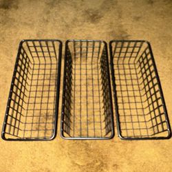 Black Metal Organizers x3