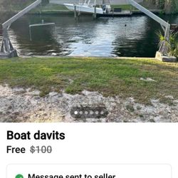 TWO DAVIT LIFTS FOR BOAT OR JET SKI