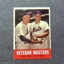 Vintage 1963 Topps #43 "Veteran Masters" W/ Stengel & Woodling. Negotiable 