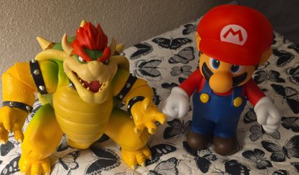 🎮🔥 SUPER MARIO & BOWSER DELUXE FIGURE LOT 🔥🎮