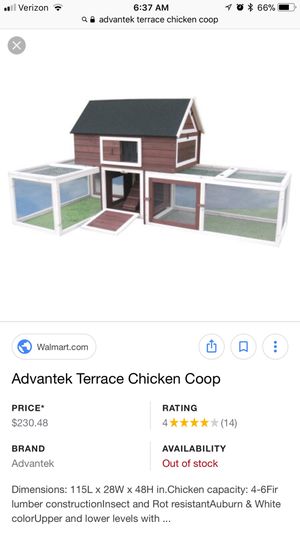 Advantek Terrace Chicken Coop For Sale In Tacoma Wa Offerup