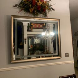 Beautiful Large Framed Mirror With TV $ $150 OBO