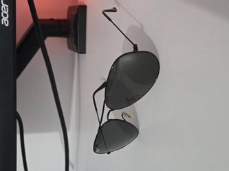 Ray-Ban Aviator Total Black Polarized Sunglasses w/ Case
