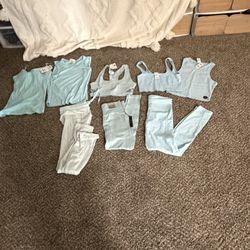 Blue Leggings And Tanks,  All together For $10 