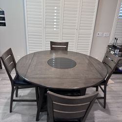 Counter Height Dining Table & 6 Chairs